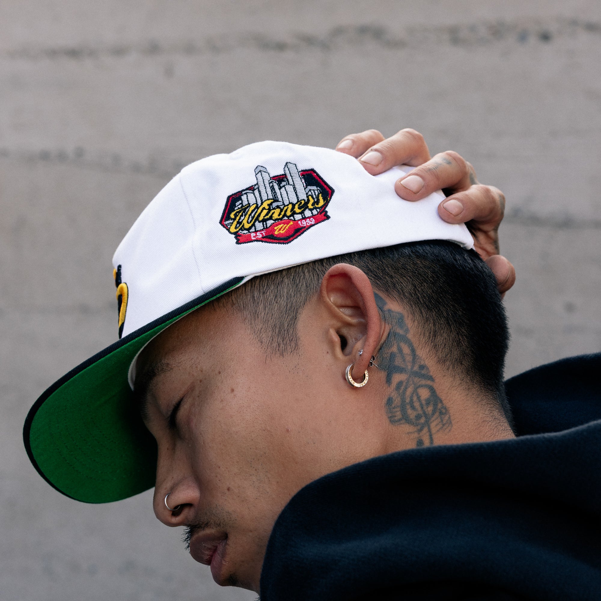 Winner Circle “Crown’d” Hat – White/Black Edition