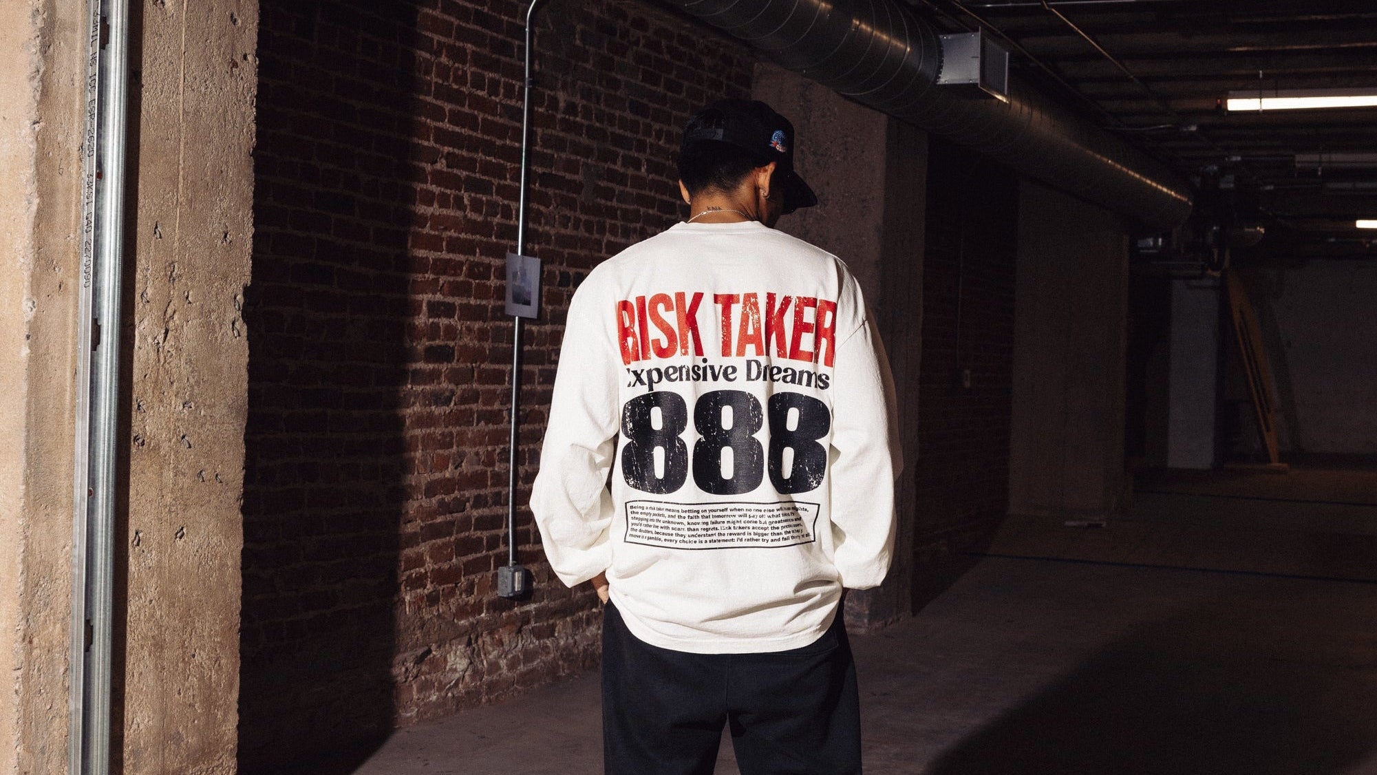 Winner Circle “RISK TAKER” Long Sleeve – Off White