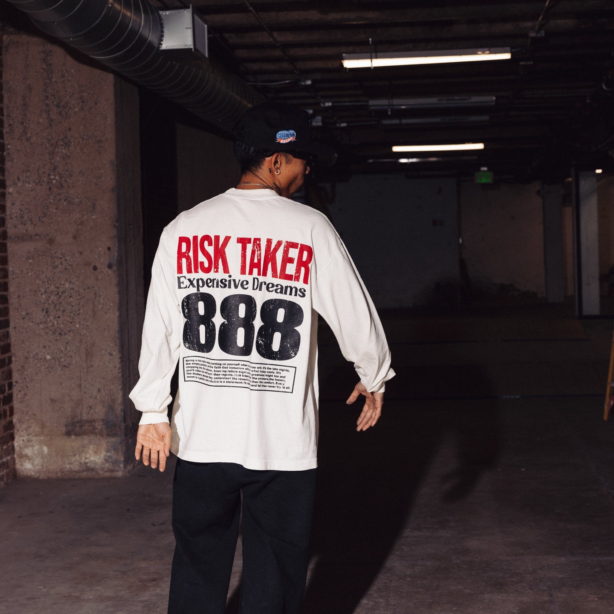 Winner Circle “RISK TAKER” Long Sleeve – Off White