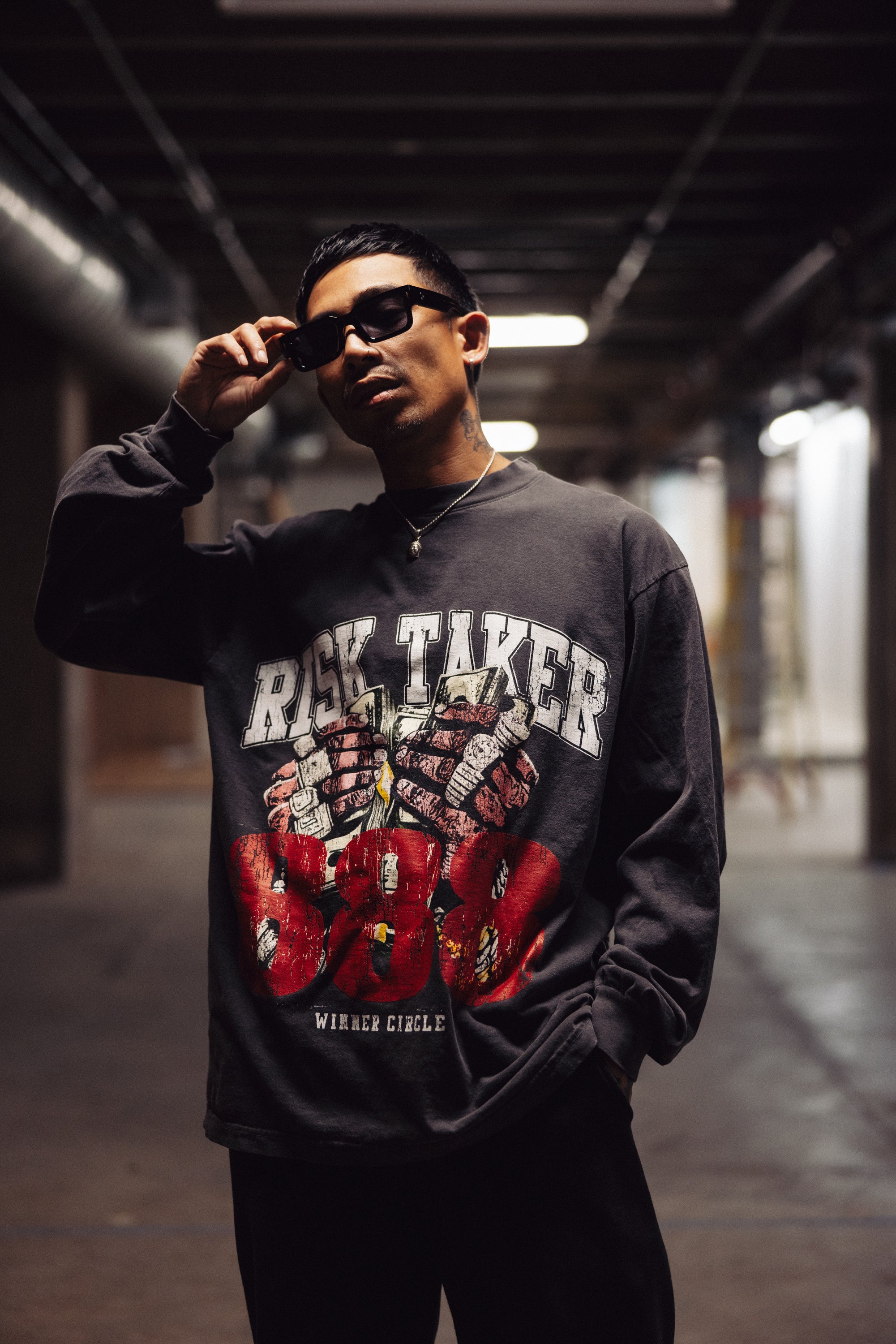 Winner Circle “RISK TAKER” Long Sleeve – Black