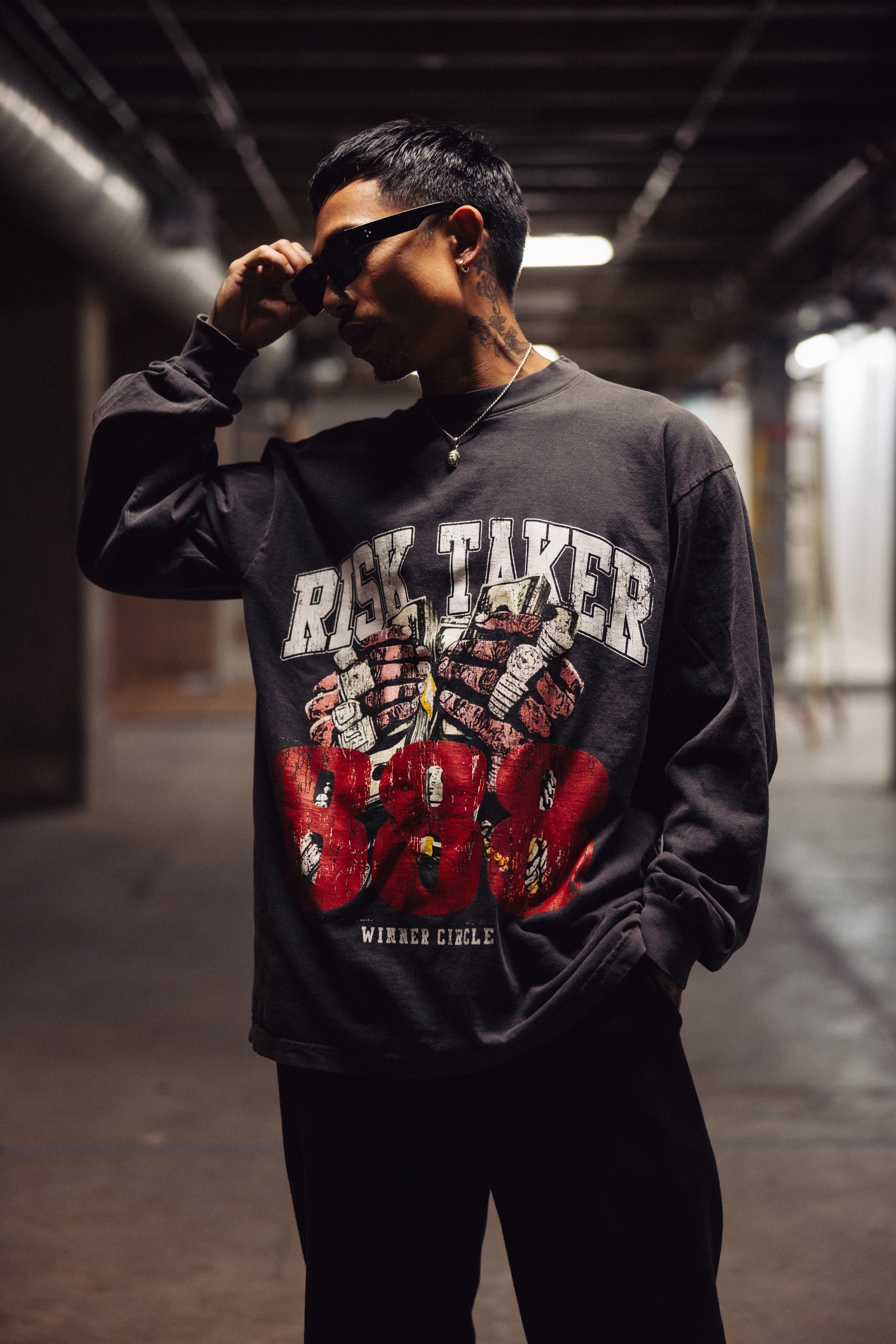 Winner Circle “RISK TAKER” Long Sleeve – Black